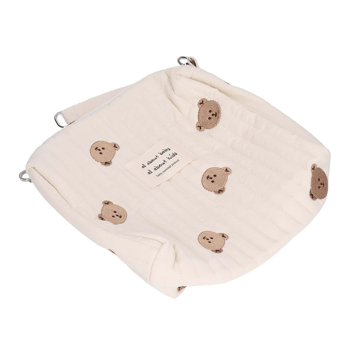 TIKATARER Wet Bags, Small Diaper Bag Tote Bag Quilted Cotton Cute Bear Embroidery Pattern Nappy Diaper Storage Bag with (photo 3)