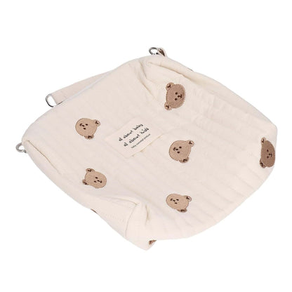 TIKATARER Wet Bags, Small Diaper Bag Tote Bag Quilted Cotton Cute Bear Embroidery Pattern Nappy Diaper Storage Bag with (photo 3)