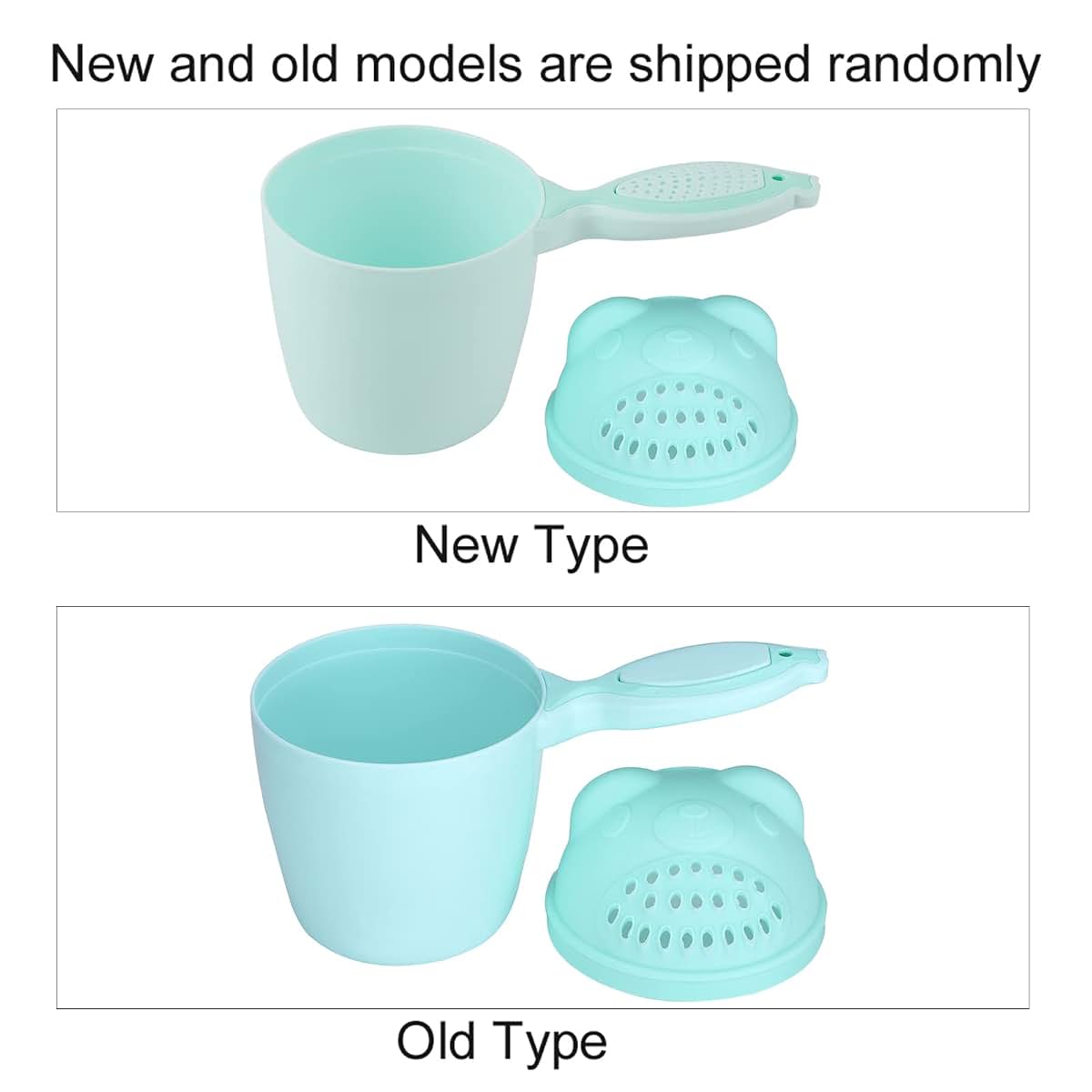 Yechiry Baby Shampoo Cup with Fish Handle, Green PP Rinse Cup for Kids