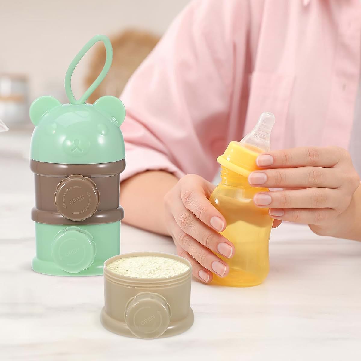 Kisangel 4-Layer Milk Powder Box Portable Formula Storage Container