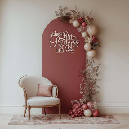 QENWWENG Wooden A Little Princess is on her way Sign