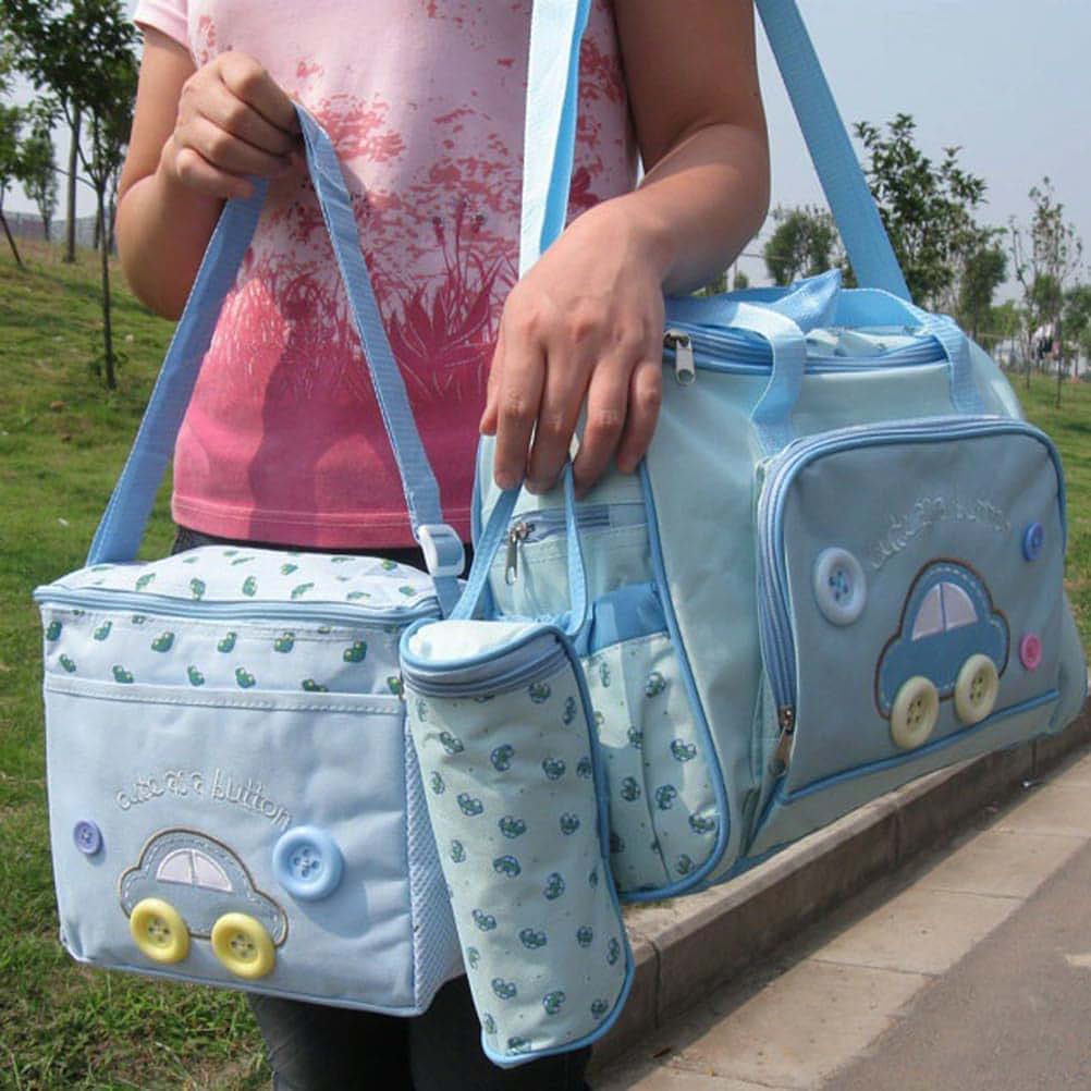 COOPHYA Waterproof Mummy Changing Bag Set, 4-in-1 Diaper Backpack, Grey