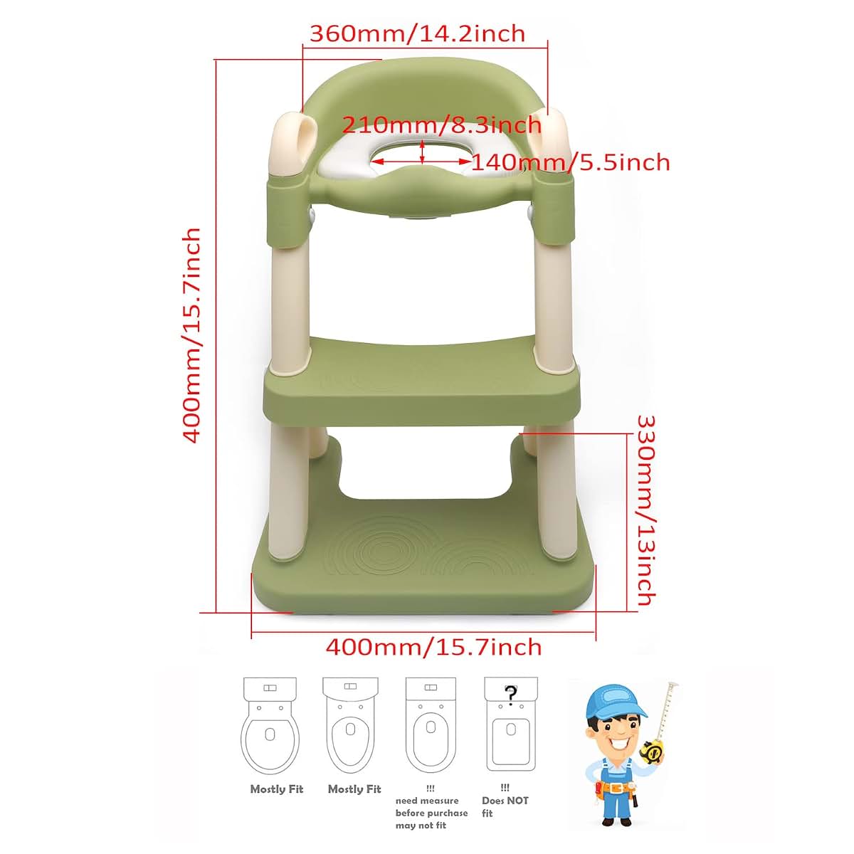 XKMT Toddler Potty Training Seat Ladder Chair (photo 2)