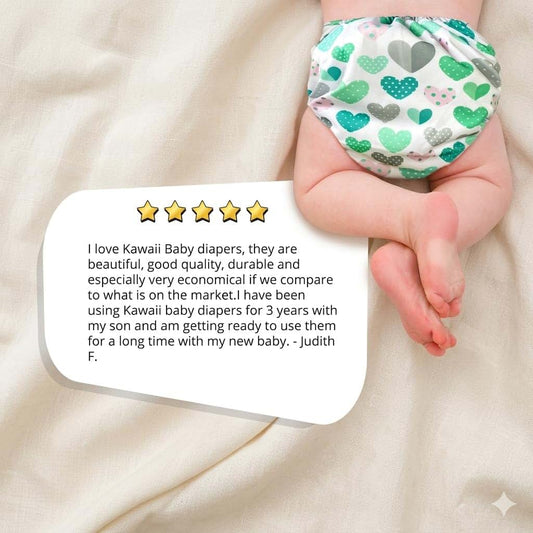 KaWaii Baby One Size HD3 Reusable Cloth Diapers With Inserts