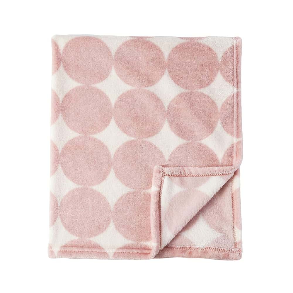 Bunnikins & Clover Lightweight Plush Flannel Baby Blanket, 30x36 Inch