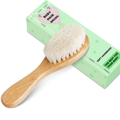 Molylove Baby Hair Brush, Soft Goat Bristles