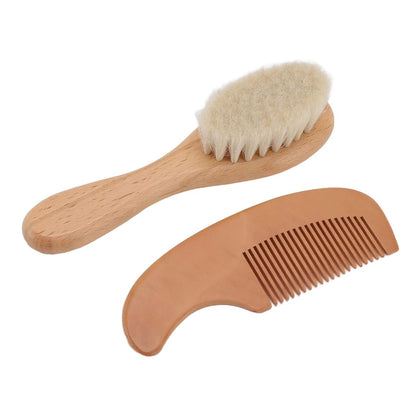 Omabeta Professional Baby Brush and Comb Set with Beard Function