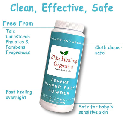 Skin Healing Organics Severe Diaper Rash Treatment Powder