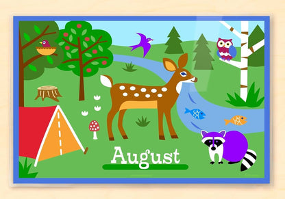 Camping Personalized Placemat for Kids, 18 Inches x 12 Inches, Laminated, by Art Appeel