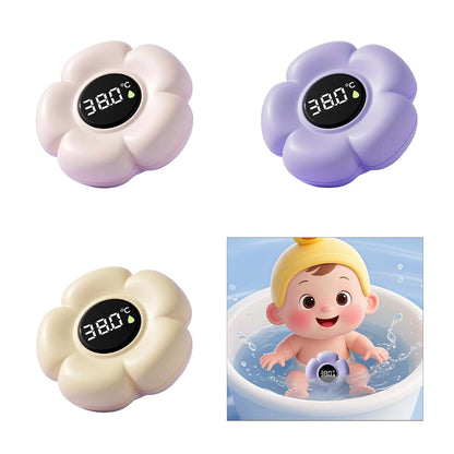 BabyOneStop Floating Bath Thermometer Cartoon Flower Design, 0-80°C Digital Water Meter
