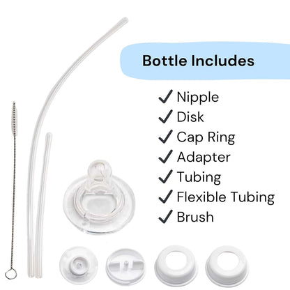 Hands-Free Bottle System with Fast Flow Nipple for Traveling Toddlers