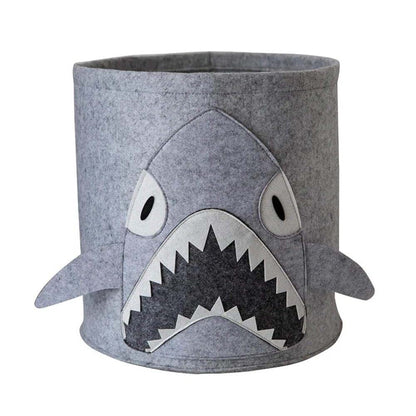Hemasa large capacity baby toy storage bucket/Large Laundry Hamper Kid Toys Storage Basket Clothes Organizer, Shark, 35