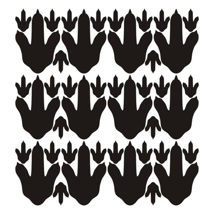 Dinosaur Footprint Wall Decals Set - Removable Vinyl Tracks for Kids Room Decor