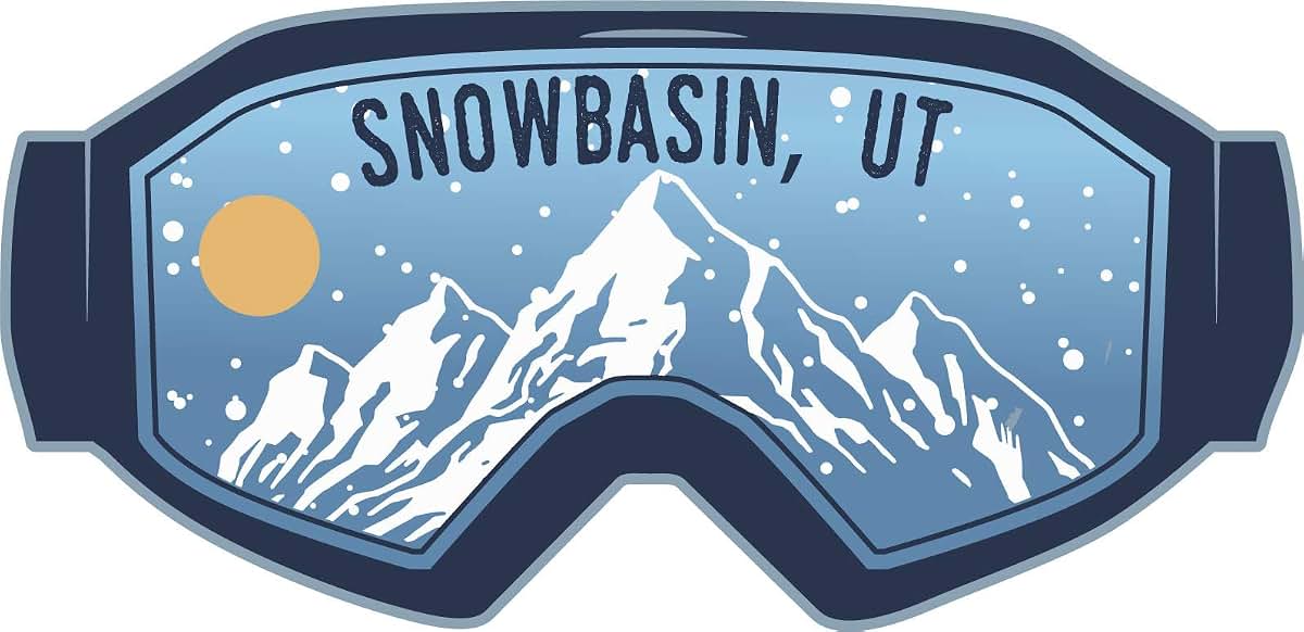R and R Imports Snowbasin Utah Ski Adventures Fridge Magnet, Goggle Design, 5 x 2.5-Inch