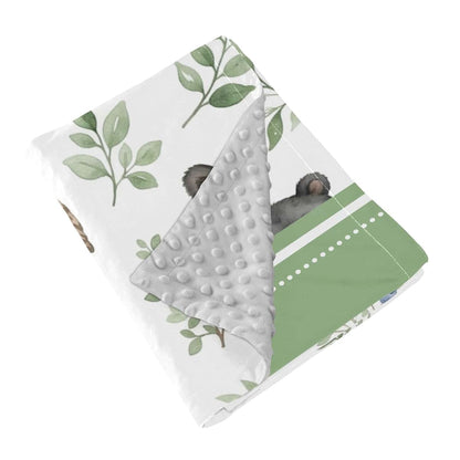 WEIKASSO Personalized Swaddle Blanket Forest Wildlife Friends Double Layer Blanket (photo 2)