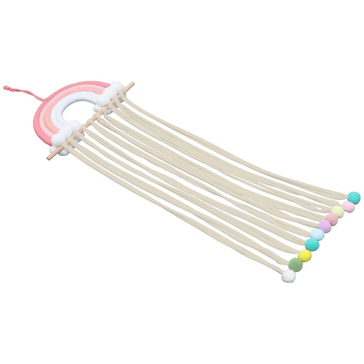 MUCKLILY Rainbow Hair Bow Holder Wall Hanging Organizer for Nursery Decor