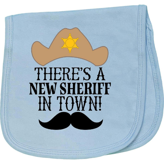 Inktastic Boys Baby Burp Cloth with New Sheriff Design