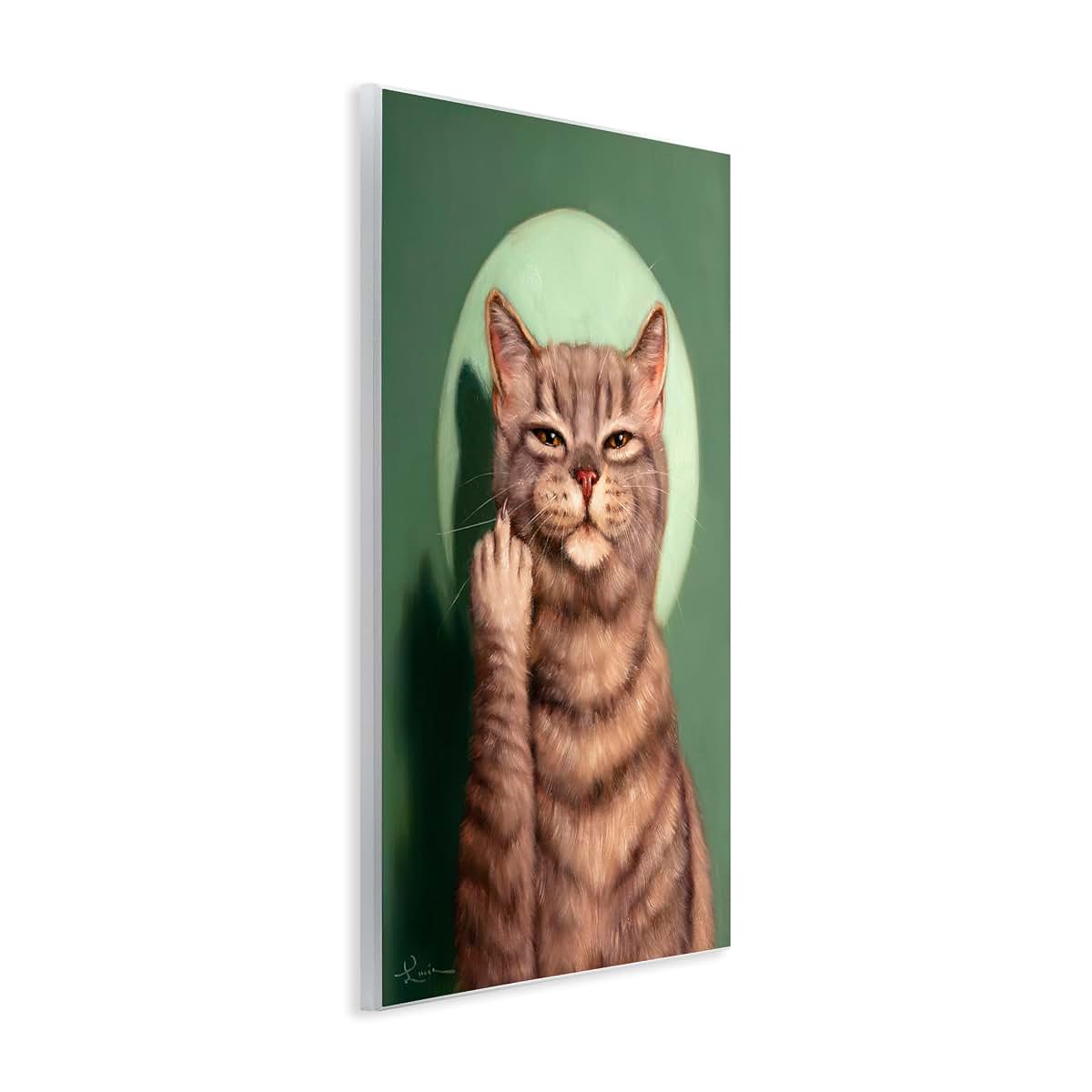 Stupell Industries Humorous Cat Comic Wall Plaque, 10x15 Inch Mounted Print by Lucia Heffernan