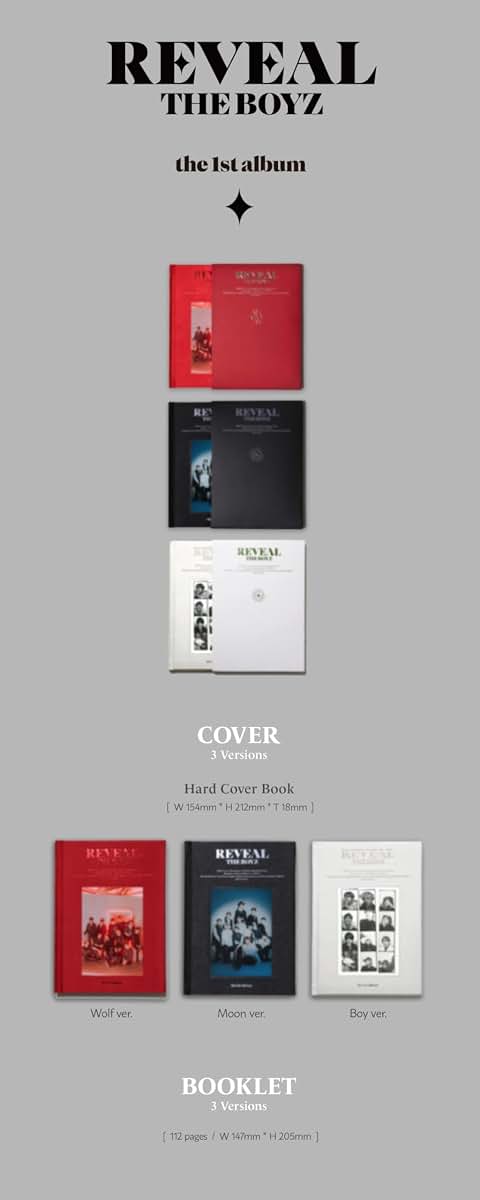 DREAMUS THE BOYZ REVEAL Reissue 1st Album CD+Booklet+Postcard+Film photocard+Selfie photocard+Scratch fortune
