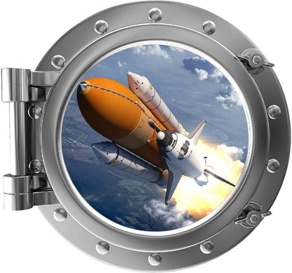 Space Shuttle Porthole Wall Decal Removable Vinyl Sticker 18 Inch