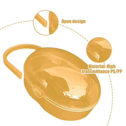 Comebachome Pacifier Case, 3pcs Dustproof Pacifier Holder Case, Soother Shield Case, Pacifier Container for Travel (photo 4)