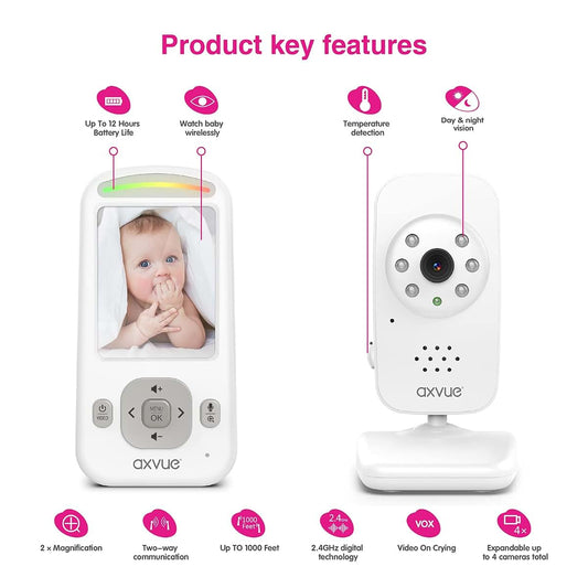 Axvue Video Baby Monitor With 4.3 Inch LCD Display And Remote Pan-Tilt-Zoom (photo 2)