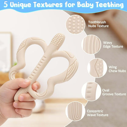 Spearlcable Butterfly Silicone Teether Toys 2 Pack