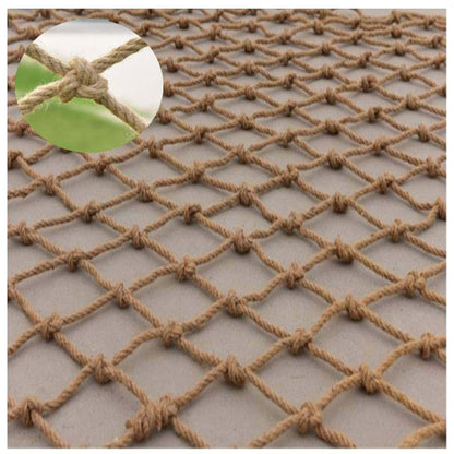 Hynet Safety Net for Stairs, Hemp Rope Netting Balcony Protective Net Tree House Kids Rope Ladder Swing Fence Heavy (photo 2)