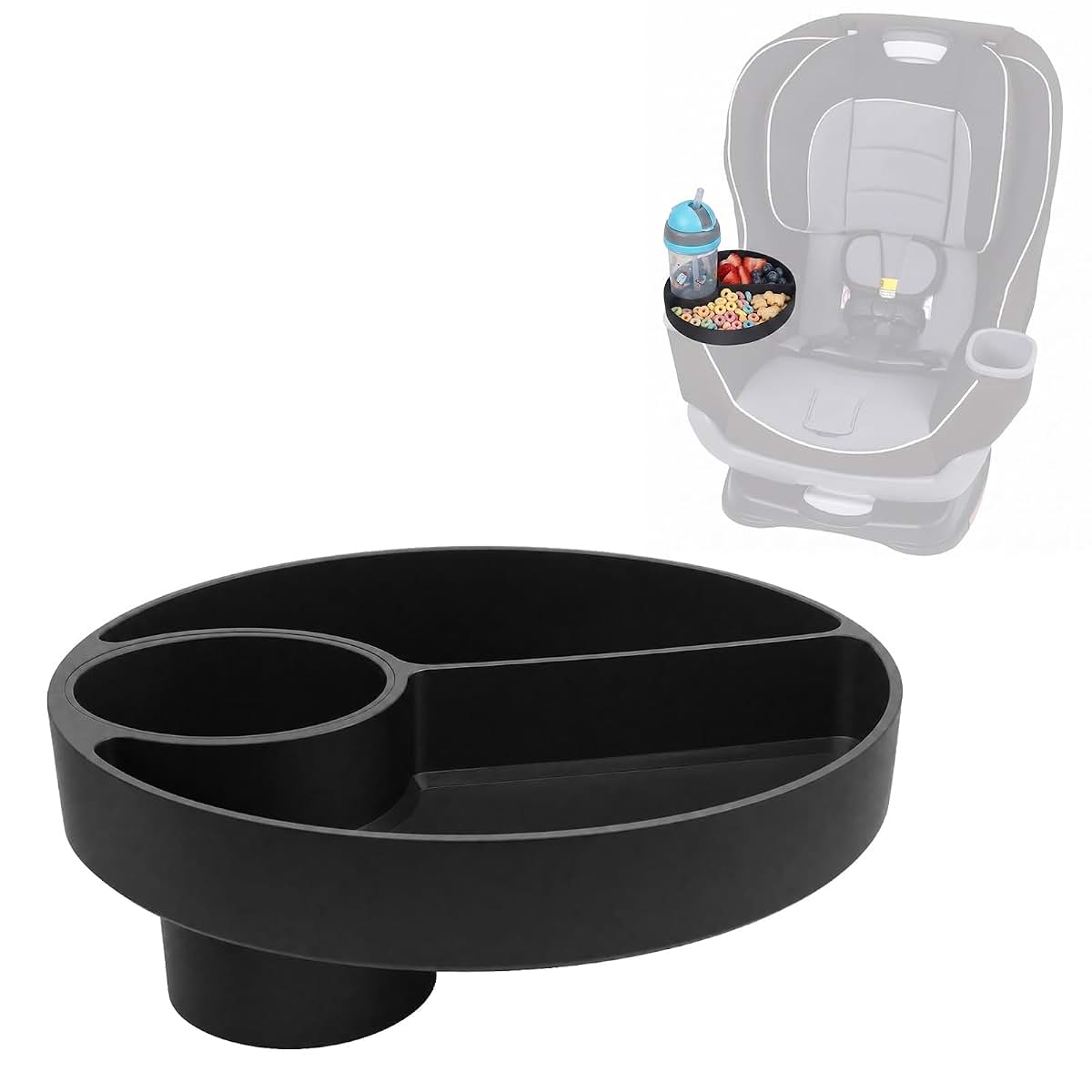 Semihacker Car Seat Snack Tray For 73-76Mm Cup Holders