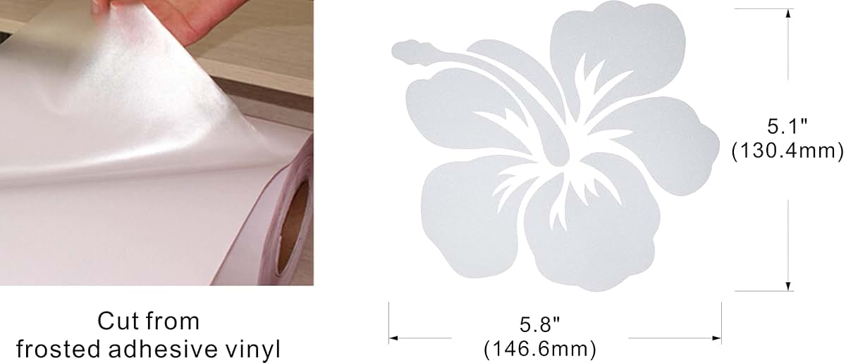 Rockmount Electronics Hawaiian Hibiscus Frosted Matte Vinyl Decals