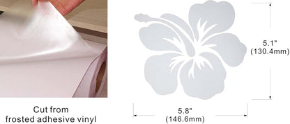 Rockmount Electronics Hawaiian Hibiscus Frosted Matte Vinyl Decals
