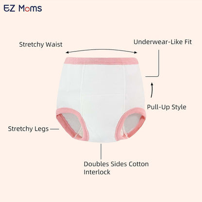 EZ Moms 4 Packs Toddler Potty Training Underwear Girls 4T