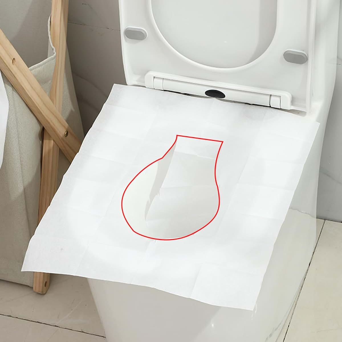 Xagmodshn Disposable Flushable Toilet Seat Covers For Travel And Potty Training (photo 4)