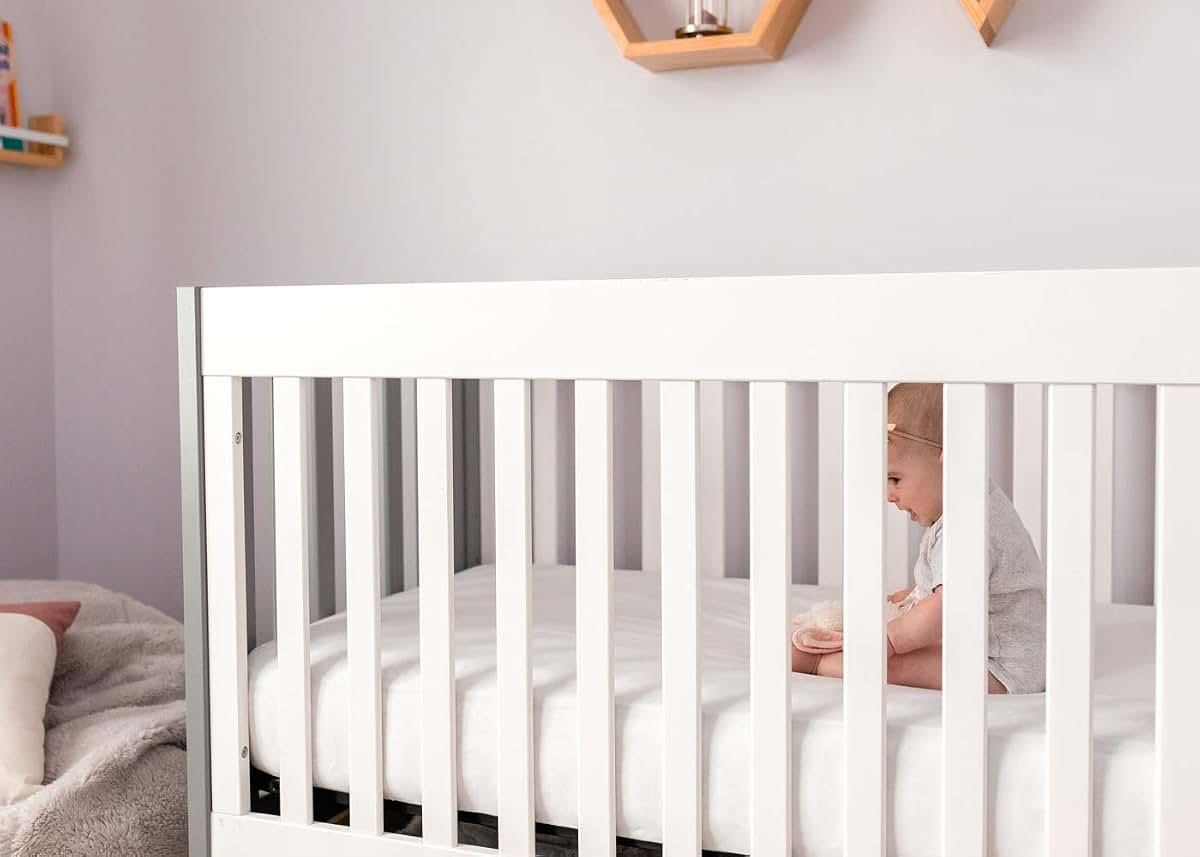 Cotton Organics 100% Organic Cotton Jersey Fitted Crib Sheet, Natural White