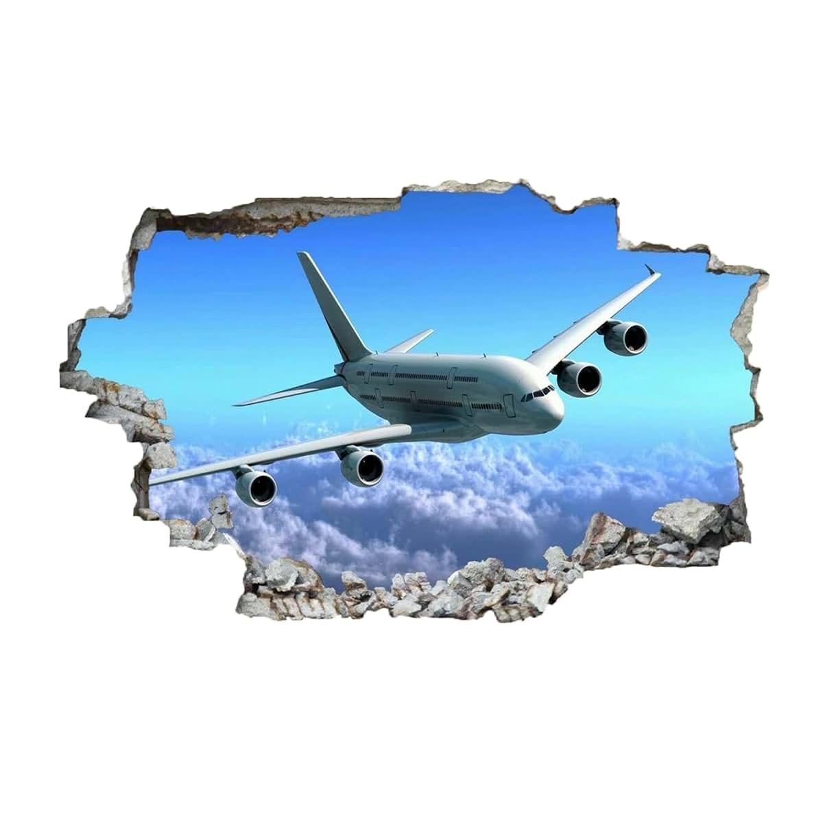 Kuletkear Sky 3D Plane Wall Decor Sticker Mural