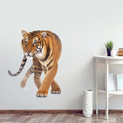 Wondever Walking Tiger Wall Decals Jungle Animals