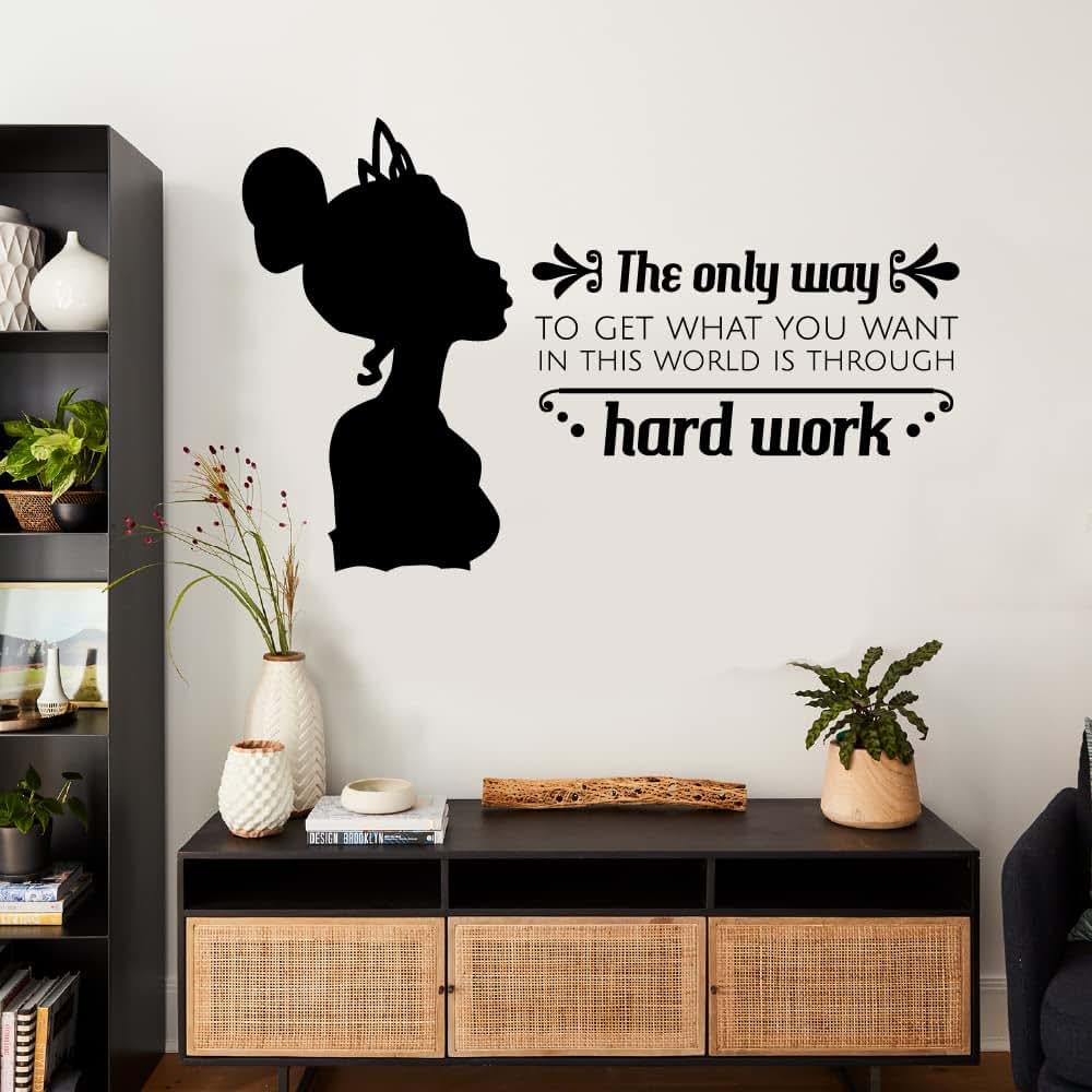 All Things Valuable Princess Tiana Silhouette Vinyl Wall Art Decal