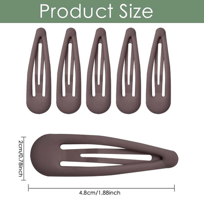 Vesaneae 30 Pcs Metal Snap Hair Clips In Chocolate