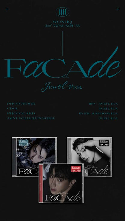 DREAMUS WONHO - 3rd Mini Album FACADE Jewel case ver. (01 ver)