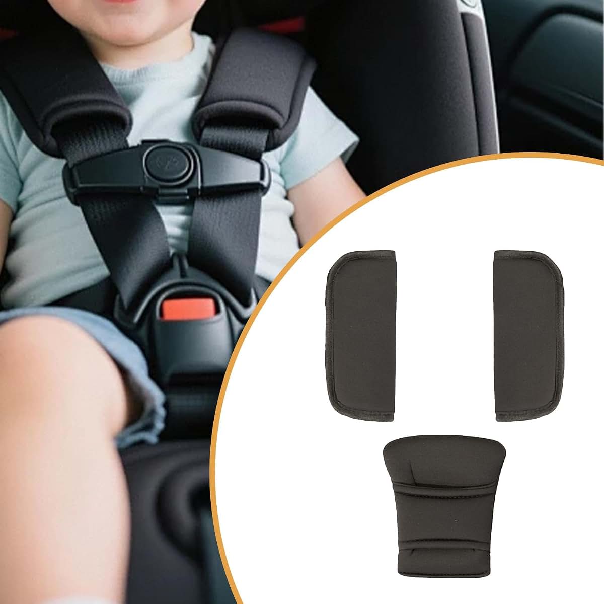 Dynwave Baby Stroller Shoulder Cover And Crotch Pad Set