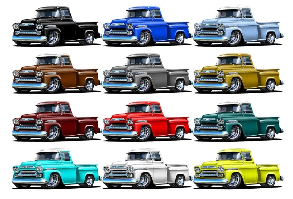 FatCat Wall Graphics 1959 Chevy Apache Truck Wall Graphic Decal Sticker (photo 2)