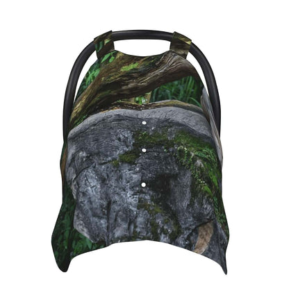 White Tiger Rest In Forest Baby Car Seat Canopy Cover Multi Use Nursing Cover