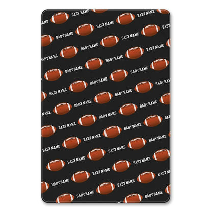 NICTIMEID Custom American Football Blanket for Boys Personalized with Baby Name - Sherpa Fleece Blanket Newborn Gift (photo 2)