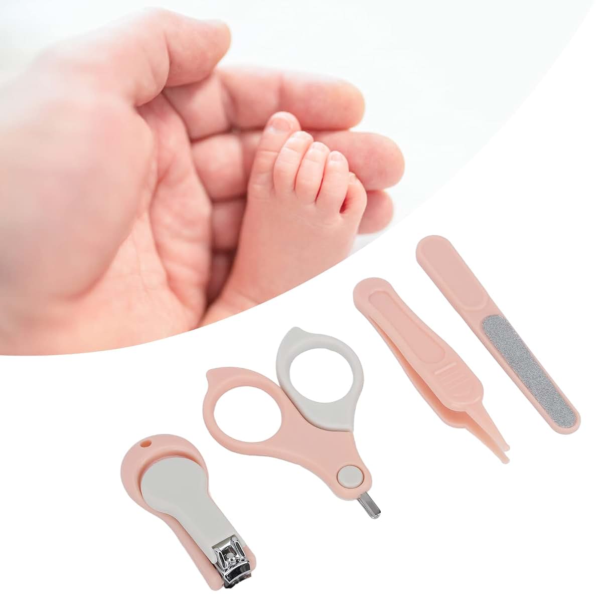 Moumouten Baby Nail Care Kit 4-in-1 Grooming Set In Pink