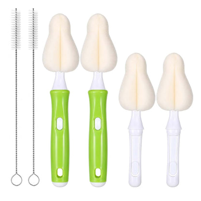 Susade 6 PCS Baby Bottle Brush Kit Breast Pump Cleaning Brush