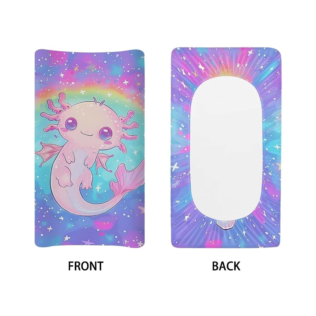 Tongluoye Cute Axolotl Changing Pad Cover Galaxy Diaper Change Table Sheets for Baby Boys and Girls Fit 32" x 16" (photo 2)