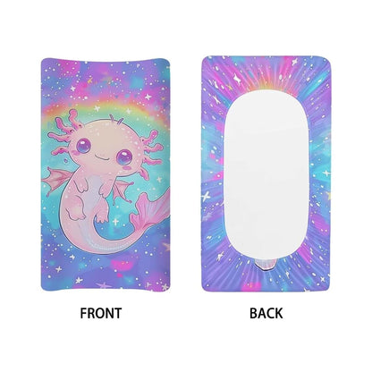 Tongluoye Cute Axolotl Changing Pad Cover Galaxy Diaper Change Table Sheets for Baby Boys and Girls Fit 32" x 16" (photo 2)