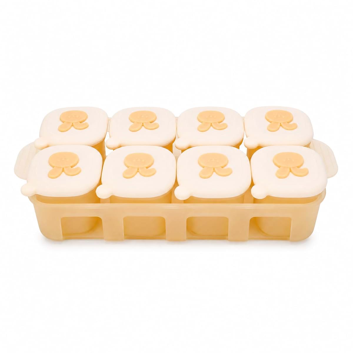 Fockety Silicone Food Freezer Tray With 8 Storage Containers