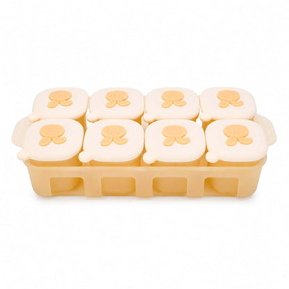 Fockety Silicone Food Freezer Tray With 8 Storage Containers