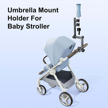 Nediea Stroller Umbrella Holder, Trifold Adjustable Attachment Clamp